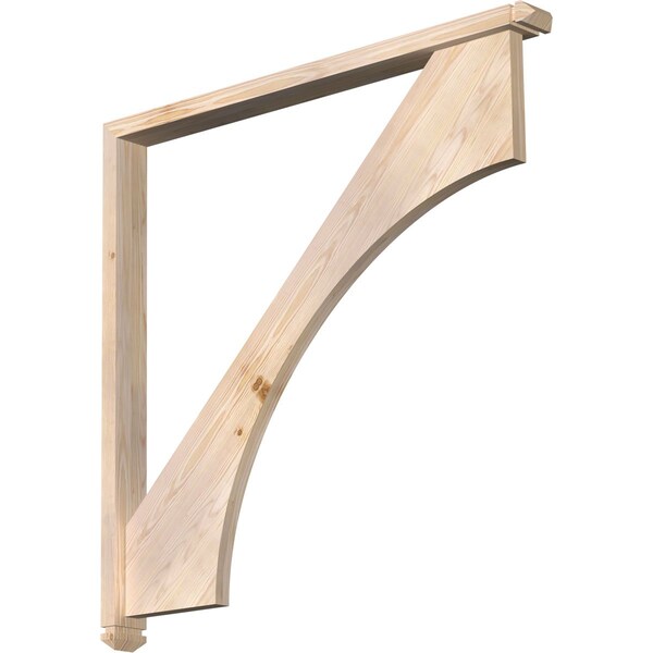 Ekena Millwork Westlake Arts and Crafts Smooth Bracket w/ Offset Brace, Douglas Fir, 3 1/2"W x 42"D x 42"H BKT0402X42X42WTL03SDF - main